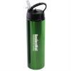 24 oz Water Bottle with Flip Top Sport Lid-Green