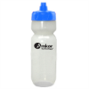 24 oz LDPE Plastic Bottle-Clear w/ Translucent Blue Lid