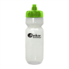 24 oz LDPE Plastic Bottle-Clear w/ Translucent Green Lid
