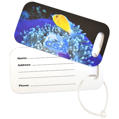 Show details for Rectangle Metal Luggage Tag - Full Color Promotional-TVT1200-E