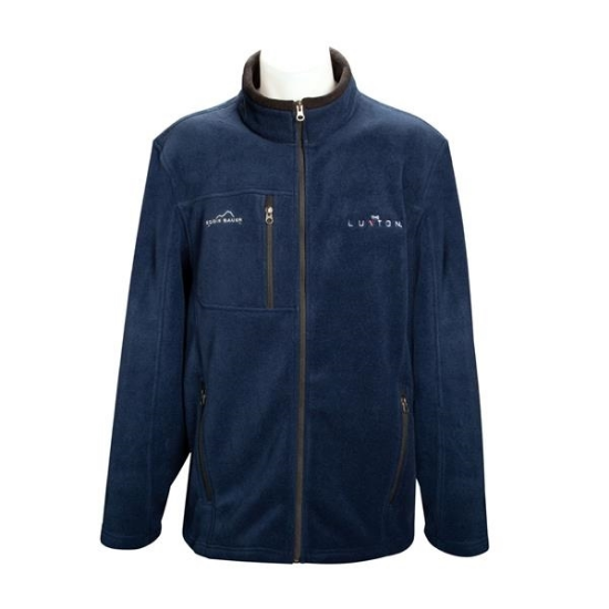 Eddie Bauer Full-Zip Fleece Jacket Navy Blue