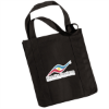 Non-Woven Tote Bag w/ Reinforced Handles - Full Color-Black