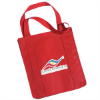 Non-Woven Tote Bag w/ Reinforced Handles - Full Color-Red