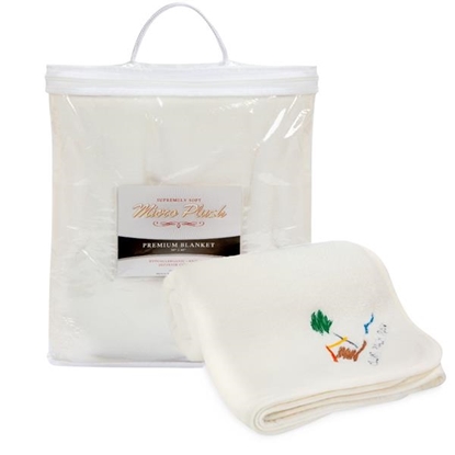 Show details for Micro-Plush Coral Fleece Blanket Promotional-EMB111-E