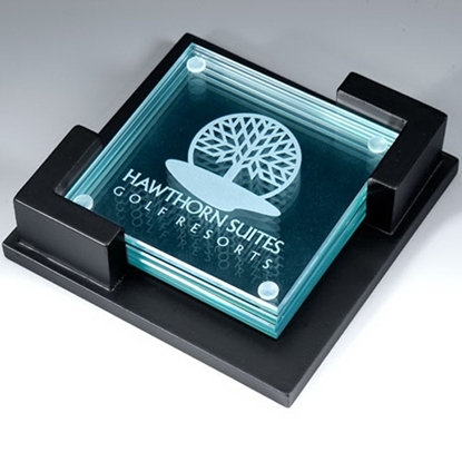 Show details for Four Piece Coaster Set Promotional-TPH1010-E