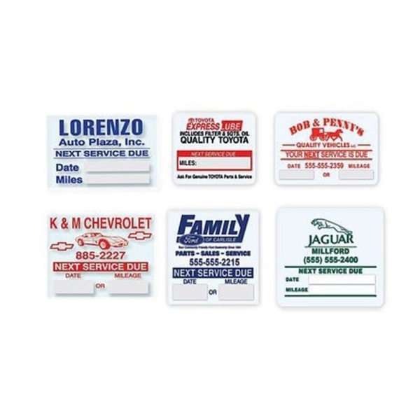 Custom Oil Change Stickers Decals Personalized & Printed Item DB1