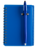 Translucent PVC Cover w/ Spiral Bound Journal Blue/Blue Pen