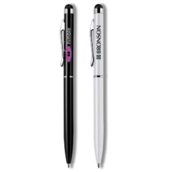 Twist Action Aluminum Pen w/ Stylus