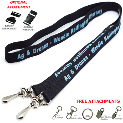1/2" Double Ended Polyester Lanyard 1/2" Double Ended Polyester Lanyard