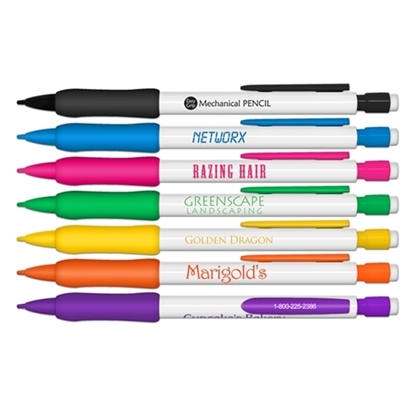 Mechanical Pencil - White Barrel w/ Rubber Grip Mechanical Pencil - White Barrel w/ Rubber Grip