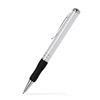 Aluminum Twist Action Ballpoint Pen w/Grip Pearl White