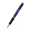 Aluminum Twist Action Ballpoint Pen w/Grip Trans Blue