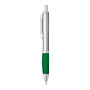 The Nash Ballpoint Pens Silver with Green Grip
