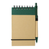 5" x 4" Recycled Spiral Jotter with Pen Green