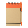 5" x 4" Recycled Spiral Jotter with Pen Orange