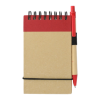 5" x 4" Recycled Spiral Jotter with Pen Red