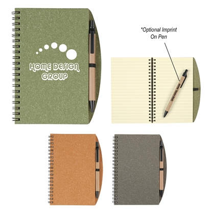 5" X 7" Eco-Inspired Spiral Notebook & Pen 5" X 7" Eco-Inspired Spiral Notebook & Pen