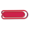 Standard Clippy Paper Clip Translucent Red