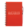 Red Plastic Spiral Bound Jotter with Pen