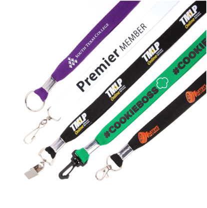 3/4" Promotional Flat Polyester Lanyards	 3/4" Promotional Flat Polyester Lanyards