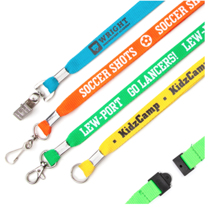 5/8" Promotional Youth Flat Polyester Lanyards 5/8" Promotional Youth Flat Polyester Lanyards