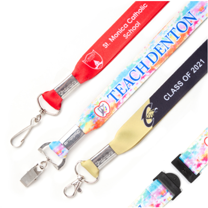 1" Youth Dye Sublimated Lanyards	 1" Youth Dye Sublimated Lanyards