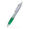 Basset II Pens - Full Color Chrome/Green Grip