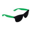 Two-Tone Black Frame Sunglasses Green