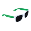 Two-Tone White Frame Sunglasses Green