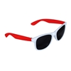 Two-Tone White Frame Sunglasses Red