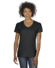 Gildan Ladies Heavy Cotton 100% Cotton V-Neck T-Shirt Black