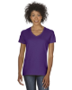 Gildan Ladies Heavy Cotton 100% Cotton V-Neck T-Shirt Purple