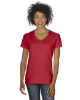 Gildan Ladies Heavy Cotton 100% Cotton V-Neck T-Shirt Red