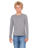 Bella + Canvas Youth Jersey Long-Sleeve T-Shirts Grey Triblend