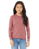 Bella + Canvas Youth Jersey Long-Sleeve T-Shirts Heather Mauve