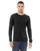 Bella + Canvas Unisex Triblend Long-Sleeve T-Shirts Charcoal Black Triblend