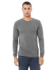 Bella + Canvas Unisex Triblend Long-Sleeve T-Shirts Grey Triblend