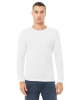 Bella + Canvas Unisex Triblend Long-Sleeve T-Shirts Solid White Triblend