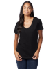 Hanes Ladies' Perfect-T V-Neck T-Shirt Black