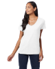 Hanes Ladies' Perfect-T V-Neck T-Shirt White