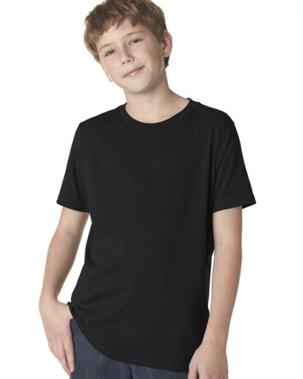 Next Level Apparel Youth Boys’ Cotton Crew T-Shirts Black