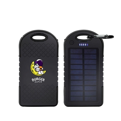 4000 MAH Solar Power Bank W/ Carabiner 4000 MAH Solar Power Bank W/ Carabiner