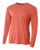 A4 Men's Cooling Performance Long Sleeve T-Shirts Coral