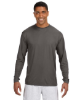 A4 Men's Cooling Performance Long Sleeve T-Shirts Graphite