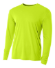 A4 Men's Cooling Performance Long Sleeve T-Shirts Lime