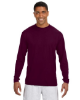 A4 Men's Cooling Performance Long Sleeve T-Shirts Maroon