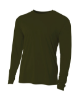 A4 Men's Cooling Performance Long Sleeve T-Shirts Military Green
