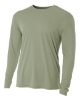 A4 Men's Cooling Performance Long Sleeve T-Shirts Olive