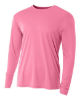 A4 Men's Cooling Performance Long Sleeve T-Shirts Pink