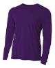 A4 Men's Cooling Performance Long Sleeve T-Shirts Purple